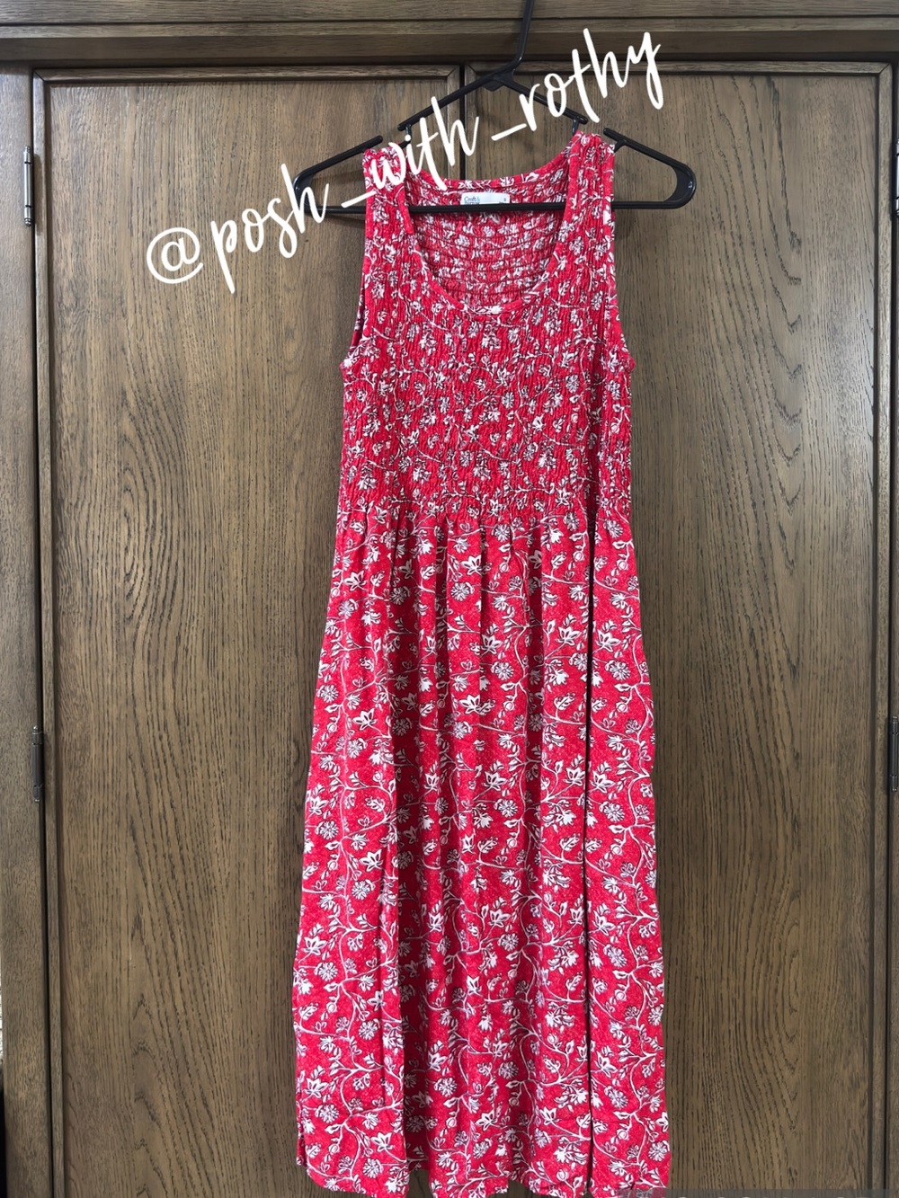 Croft and Barrow Smocked Bodice Midi Dress